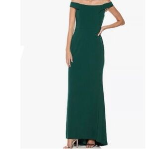 Carmen Marc Valvo Strapless Emerald Dress
